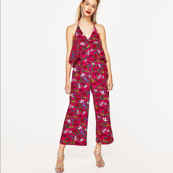 zara crinkle jumpsuit
